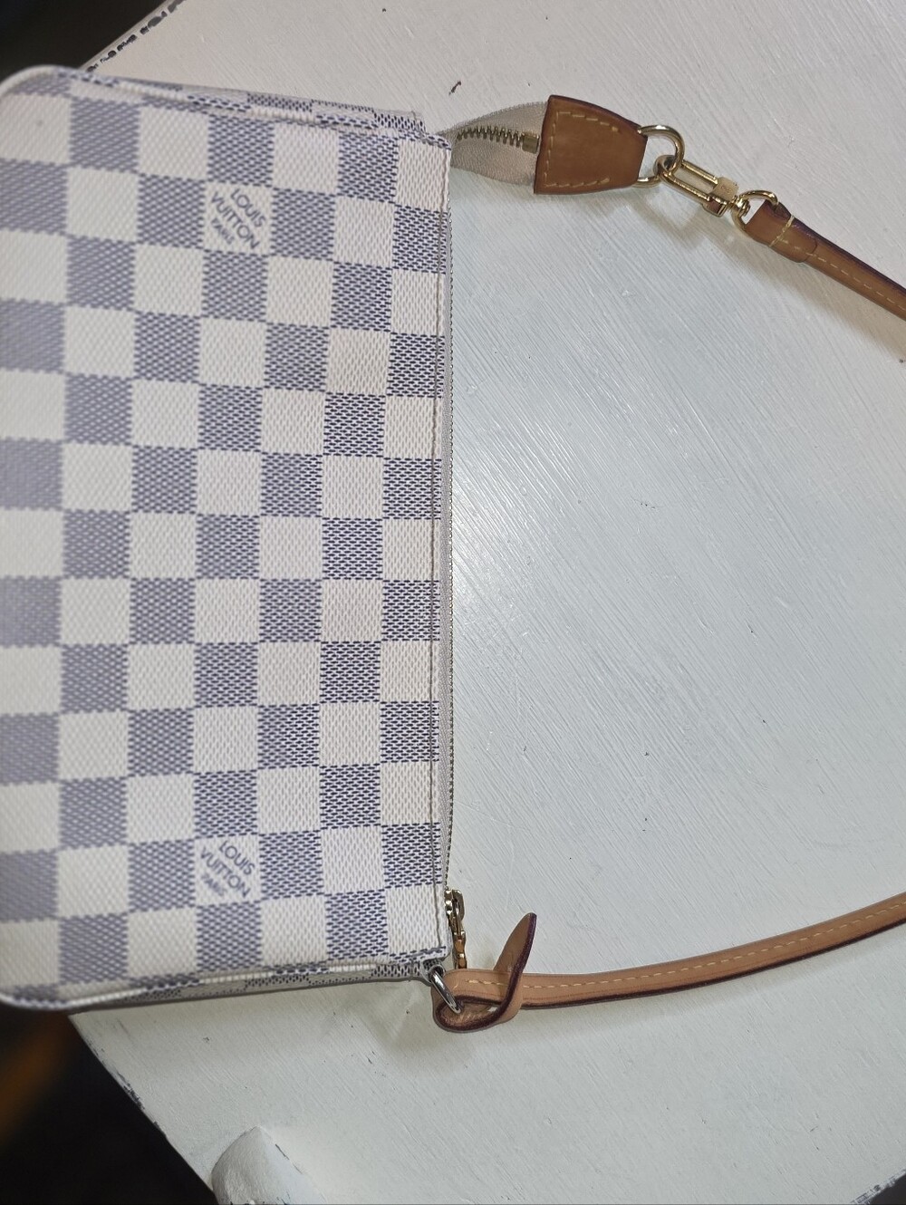 2013 NM LOUIS VUITTON AZUR POCHETTE ACCESSOIRIES CA0183 EXCELLENT - Picture 4 of 16